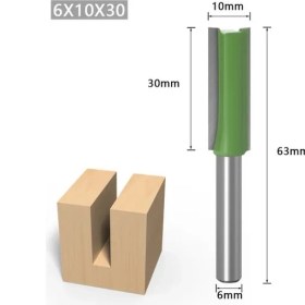 Resim 2Liyao 6X10X30 1 Adet 1/4 6mm Shank Düz Bit Giyotin Temizleme Gömme Trim Ahşap Karbür Yönlendirici Bit Freze Kesiciler Ağaç Işleme Araçları Kesiciler (Yurt Dışından) 