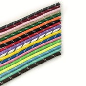 Resim 5mm kalınlığı, 2m/5m uzunluğu, 18 farklı renk seçeneği, cep telefonu kolyesi, kupa, kulaklık kılıfı, sırt çantası anahtarlık, DIY el yapımı halat 