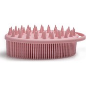 Resim Yaleker Bebekler İçin Platinyum Silikon Duş Fırçası - Çift Taraflı, Yumuşak Dokunmatik, Algı Eğitimi Ve Günlük Kullanıma Uygun Pembe Uçlu Model 