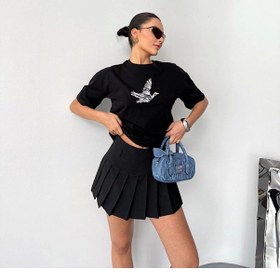 Resim Ge Ticaret Kısa Kol Baskılı T-shirt - Siyah SIYAH 