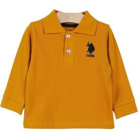 Resim U.S. Polo Assn. Lisanslı Classic Erkek Bebek Uzun Kol Yakalı Sweatshirt Altın 