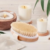 Resim Doğal Kıl Kuru Fırçalama Vücut Fırçası, Peeling Duş Fırçası, Kokusuz, Manuel, Pil Gerektirmez 