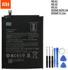 Resim Senalstore Xiaomi Mi A1 Redmi S2/y2 Uyumlu Pil Batarya Bn31+tamir Seti 