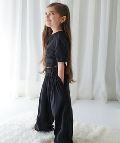Resim Siyah Viskon Flowy Pant - Kız Çocuk - 5 Yaş 