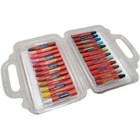 Resim Kidsmode Yağlı Pastel Boya Altıgen 24 Renk Çantalı Premium 