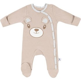 Resim Gezenbebe Hero Uzun Kollu Nakışlı Bebek Tulumu Teddy Organik 