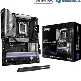 Resim ASROCK Z890 Livemixer Wifi Atx Anakart Intel LGA1851, Ddr5, Gen5 M.2 Ssd, 8k 60Hz Hdmı, Wifi 7 Anaka 