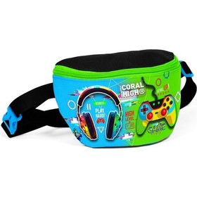 Resim Coral High Kulaklık Game Baskılı Erkek Çocuk Bel Çantası Çok Renkli 