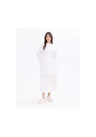 Resim Scl Kadın Oversize Uzun Kol Midi Tunik - Minimalist Tasarım 
