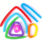 Resim Esnek Tüp Oyuncaklar - Renkli Esnek Spiralli Tasarım, Dayanıklı Plastik DIY Yaratıcı Oyuncaklar Çocuklar ve Yetişkinler İçin, Pil Gerekmez, Doğum Günü, Cadılar Bayramı, Noel Partisi Hediyeleri için Mükemmel, Aile Bağları & Rahatlama Hediyesi (Rastgele Renkler) 