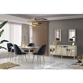 Resim Marsilya Mdf Yemek Odası Takımı Kumbeji 