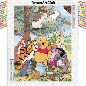 Resim Elmas Resim Kitabı Winnie The Pooh ile, 30*40 Cm / 11.81*15.75 İnç, 5D DIY Elmas Nakış yaratıcı ev için 
