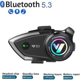 Resim Y80 Kablosuz Bluetooth Motosiklet Kask Kulaklık Intercom Kaliteli 