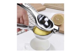 Resim Feyza Design Paslanmaz Çelik Mandallı Limon Sıkacağı, Dayanıklı ve Pratik Kullanım 
