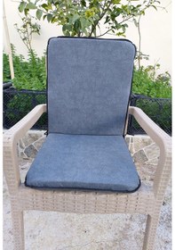 Resim 1 Adet Rattan Arkalıklı Sandalye Minderi - Primer K.gri Koyu Gri 
