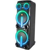 Resim Mikado Bykalite MD-103KP 200W 12V 14000mAh Bataryalı Siyah 1 UHF UV Mikrofonlu USB/BT/TF/TWS/AUX RGB 