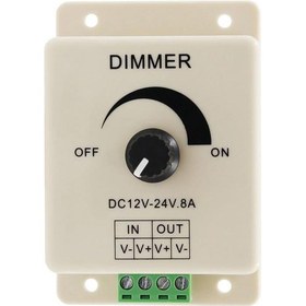 Resim Led Dimmer Dc 12v 24v 8a Ayarlanabilir Parlaklık Kontrolü 
