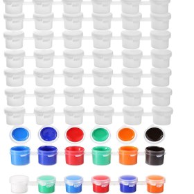Resim 360 Mini Boya Kutusu Kapaklı Kapaklı - 0.1 oz Plastik Depolama Sanat ve El Sanatları için, Hızlı Kapama, Kolay Açma Tasarımı - Canlı Renk Seçenekleri, El Sanatları Depolama Çözümü | Canlı Mini Kaplar | Güvenli Kapak Tasarımı, Mini Depolama Kapları 