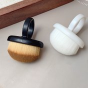 Resim 1 Adet Kaniu Yumuşak Kıllı Tırnak Tozu Fırçası - Yüzük Şeklinde, Kokusuz Nazik Temizlik ve Stil Aracı, Ergonomik Saplı, Dayanıklı Sentetik Kıllar, Tırnak Sanatı & Pedikür Bakımı, Benzersiz Yüzük Sap 