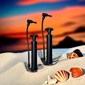 Resim 1 adet Yüksek Basınçlı Mini Bisiklet Pompası - Bisiklet, Basketbol, Voleybol için Taşınabilir Manuel Zemin Pompası - ABD ve Fransız Valflerine Uyumlu - 120 PSI'ye Kadar - Dayanıklı Yüksek Yansıtıcı Polimer, Siyah 