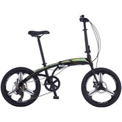 Resim Salcano SLCN300 20 MD Disk Fren 6 Vites 20 Jant Katlanır Bisiklet Mat Siyah Sarı 