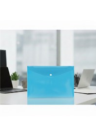 Resim Ark Çıtçıtlı Zarf Dosya 18 Micron Şeffaf / Renkli 5 Adet Mavi 