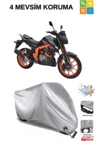 Resim AutoEN CSN MOTOR SNAKE 125X KİLİT UYUMLU SU GEÇİRMEZ MOTOSİKLET BRANDASI-GRİ 