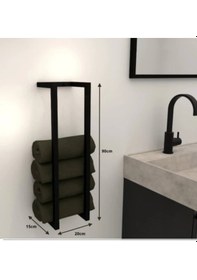 Resim UMUTPARK METAL DUVAR HAVLULUK. Siyah 