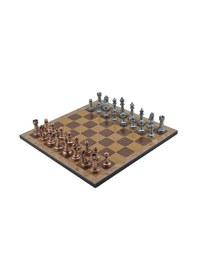 Resim Gifthome Metal Satranç Takımı-seti büyük klasik antik Taş Ve Rust 