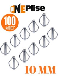 Resim 10 Mm Traktör Pimi Yaylı Pim Kaliteli Çelik 100 Adet 