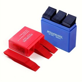 Resim 300 Adet Diş Isırma Kağıdı - Harici Ağız Bakımı ve Ayarlama, Dentistler ve Profesyoneller için Temas Test Araçları, Mavi/Kırmızı Seçenekler, Profesyonel Diş Malzemeleri | Hassas Dağıtım 