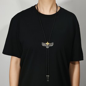 Resim 1 adet HUANMING Mumlu İp Bağlama Metal Aksanlı - Şık Siyah Minimalist Zarif Tasarım, Erkeklere Özel Dayanıklı ve Çok Yönlü Resmi İş ve Düğün Aksesuarı, Aziz Patrick Günü, Sevgililer Günü, Mardi Gras için Güven Artırıcı Damatlık Hediye 