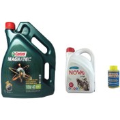 Resim Castrol Magnatec 10W-40 A3/B4 Motor Yağı 4 L + Kırmızı Antifriz 3 L + Cam Suyu 80 ML 