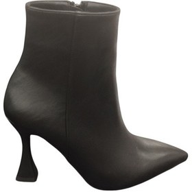 Resim Ventes 02206z Fermuarlı Sivri Burun Cm İnce Topuk Günlük Hafif Şık Tasarım Kadın Bot Siyah 
