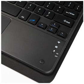 Resim Goocamp Galaxy Tab A9 Plus Uyumlu Border Keyboard Bluetooh Bağlantılı Standlı Klavye Tablet Kılıfı 