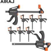 Resim AIRAJ 10.16 cm 2'li/5'li Ahşap İşleri Klipsler Toptan Satış F Klemensi Sıkı Tutuşlu Hızlı Mandal Bırakma El Mengenesi Aletleri, Ev Dekorasyonu için Uygun, Parçaları Sabitleme vb 