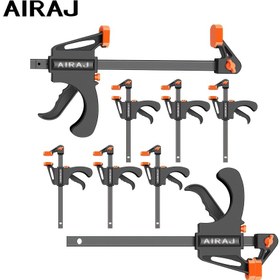 Resim AIRAJ 10.16 cm 2'li/5'li Ahşap İşleri Klipsler Toptan Satış F Klemensi Sıkı Tutuşlu Hızlı Mandal Bırakma El Mengenesi Aletleri, Ev Dekorasyonu için Uygun, Parçaları Sabitleme vb 