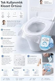 Resim Transformacion Klozet Kapağı Kılıfı Hijyenik Seyahat Tek Kullanımlık Klozet WC Örtüsü 100 ADET 721374 