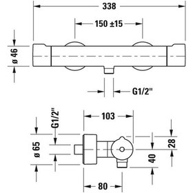 Resim Duravit - C.1 Termostatik Duş Bataryası - C14220000010- Krom 