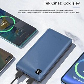 Resim Philips 10000 mAH 22.5 W USB ve Type-C PD Üç Çıkışlı LED Göstergeli Powerbank 