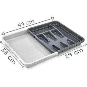 Resim Storemax Ayarlanabilir Çekmece Içi Kaşıklık, Sürgülü Yapı, 29X33 Cm, 50X33 Cm'ye Kadar Genişletilebilir 