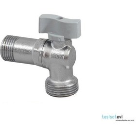 Resim Çamaşır ve Bulaşık Makina Musluk Küresel Kısa Tip Gri 