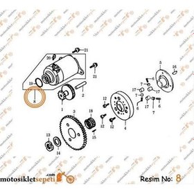 Resim Marş Motoru - Kuba KM100T-9 - KB150T-B(HASAT) 