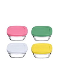 Resim Paşabahçe Pudding 96840 Saklama Kabı Renkli 4'Lü 310 Cc 