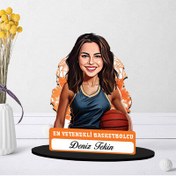 Resim Kişiye Özel Kadın Basketbolcuya Hediye Karikatürlü Biblo 