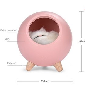 Resim Willowhaven Usb Şarjlı Dokunmatik Kedi Şeklinde 1200mah Led Gece Lambası - Bebek Ev Dekorasyonu İçin Diğer 