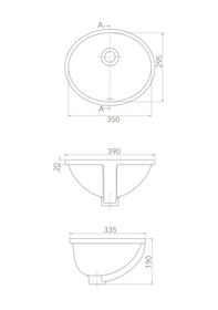 Resim Turkuaz Seramik Cerastyle 35 x 30 Tezgah Altı Hilton Lavabo 070500 