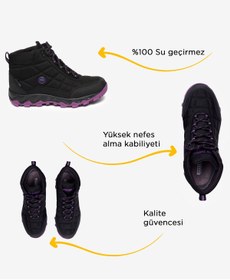 Resim Greyder Kadın Siyah Mor Su Geçirmez Outdoor Bot 5K2GB00170 