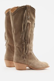 Resim Nobrand El Yapımı Kösele Taban Hakiki Dana Derisi Püsküllü Western Çizme 