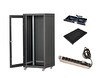 Resim Setrack 26U 19" 600x600 Rack Kabinet - Sabit Raf - Fan Modülü - Grup Priz 
